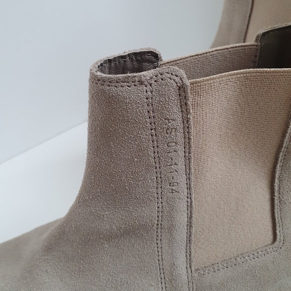 NWOB, All Saints Rhett suede Chelsea boots, size 40/US 7, sand gray - Picture 5 of 11